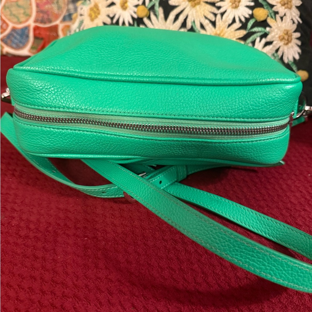 Golden Goose Star Patch Leather Crossbody Bag Green - Picture 5 of 10